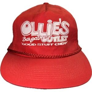 Ollie's Bargain Outlet Good Stuff‎ Cheap Red Vintage Hat Cap Rope One Size